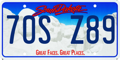 SD license plate 70SZ89