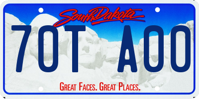 SD license plate 70TA00