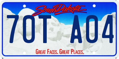 SD license plate 70TA04