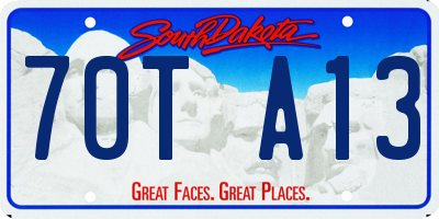 SD license plate 70TA13