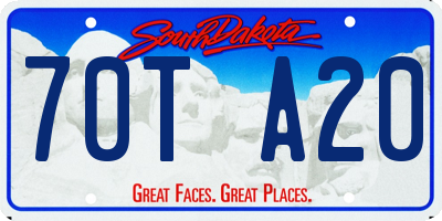 SD license plate 70TA20