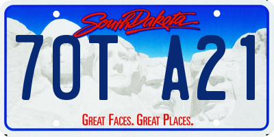 SD license plate 70TA21