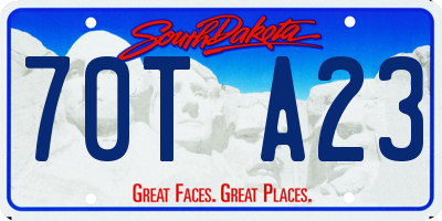 SD license plate 70TA23