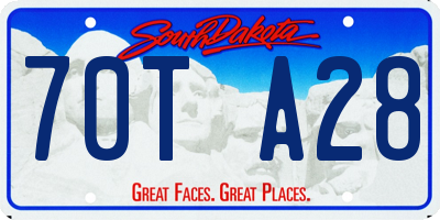 SD license plate 70TA28