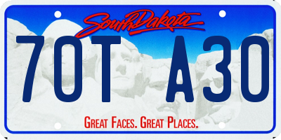 SD license plate 70TA30