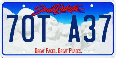SD license plate 70TA37