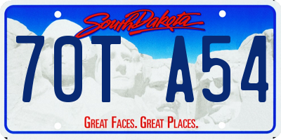 SD license plate 70TA54