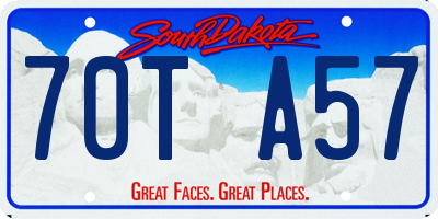 SD license plate 70TA57