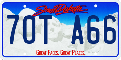 SD license plate 70TA66