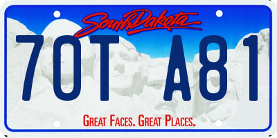 SD license plate 70TA81