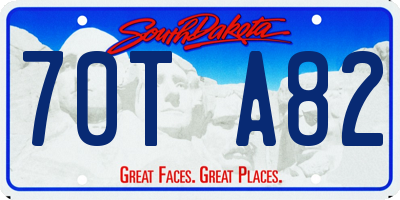 SD license plate 70TA82