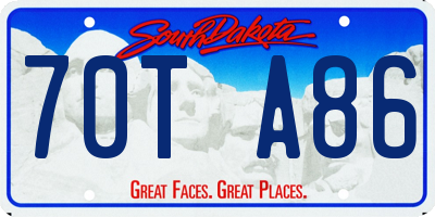 SD license plate 70TA86
