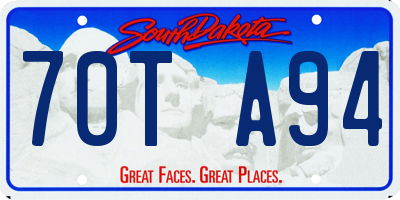 SD license plate 70TA94