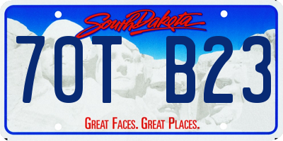 SD license plate 70TB23