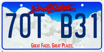 SD license plate 70TB31