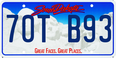 SD license plate 70TB93