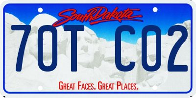 SD license plate 70TC02