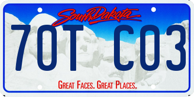 SD license plate 70TC03