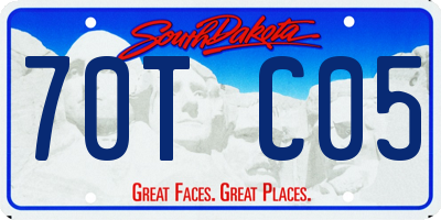 SD license plate 70TC05