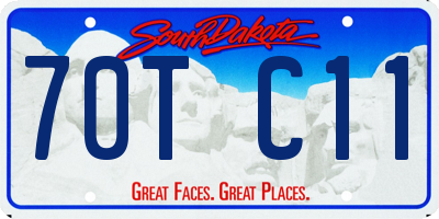 SD license plate 70TC11