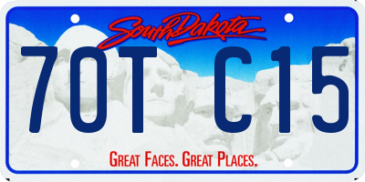 SD license plate 70TC15
