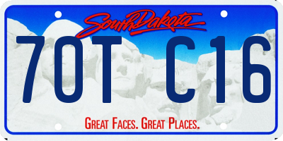 SD license plate 70TC16