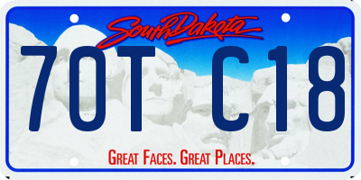 SD license plate 70TC18