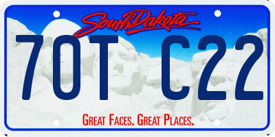 SD license plate 70TC22