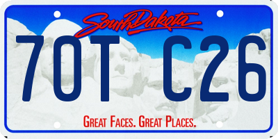 SD license plate 70TC26