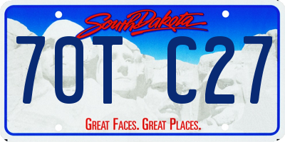 SD license plate 70TC27