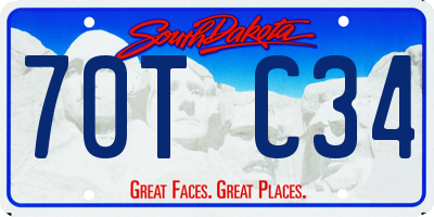 SD license plate 70TC34