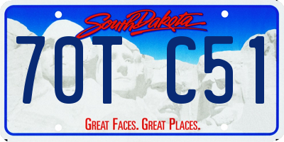 SD license plate 70TC51
