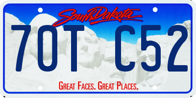 SD license plate 70TC52