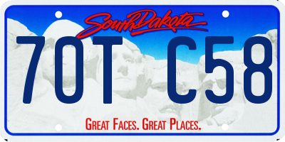 SD license plate 70TC58