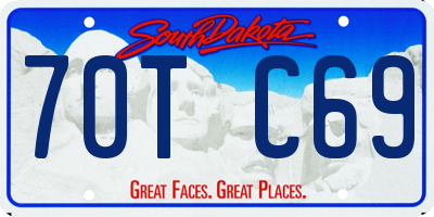 SD license plate 70TC69