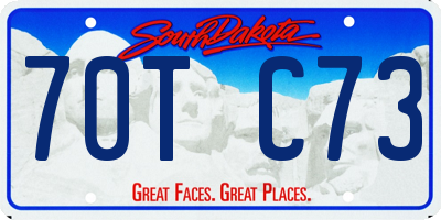 SD license plate 70TC73