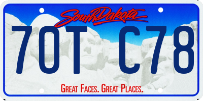 SD license plate 70TC78
