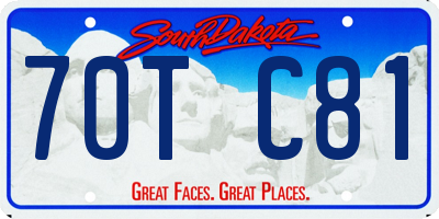 SD license plate 70TC81