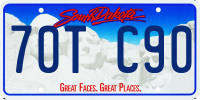 SD license plate 70TC90