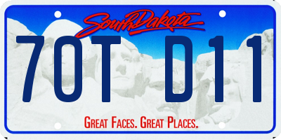 SD license plate 70TD11