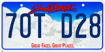 SD license plate 70TD28