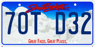 SD license plate 70TD32