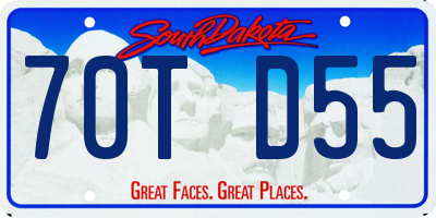 SD license plate 70TD55