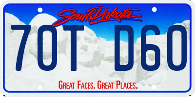 SD license plate 70TD60