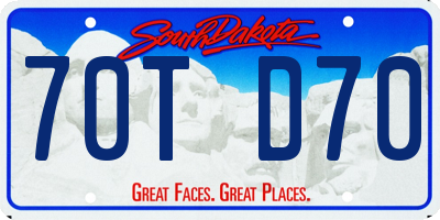 SD license plate 70TD70