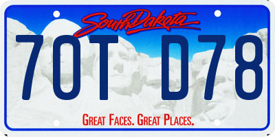 SD license plate 70TD78