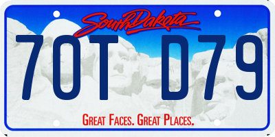 SD license plate 70TD79