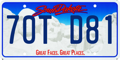 SD license plate 70TD81
