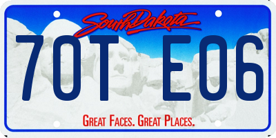 SD license plate 70TE06