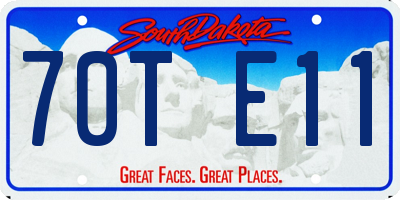 SD license plate 70TE11